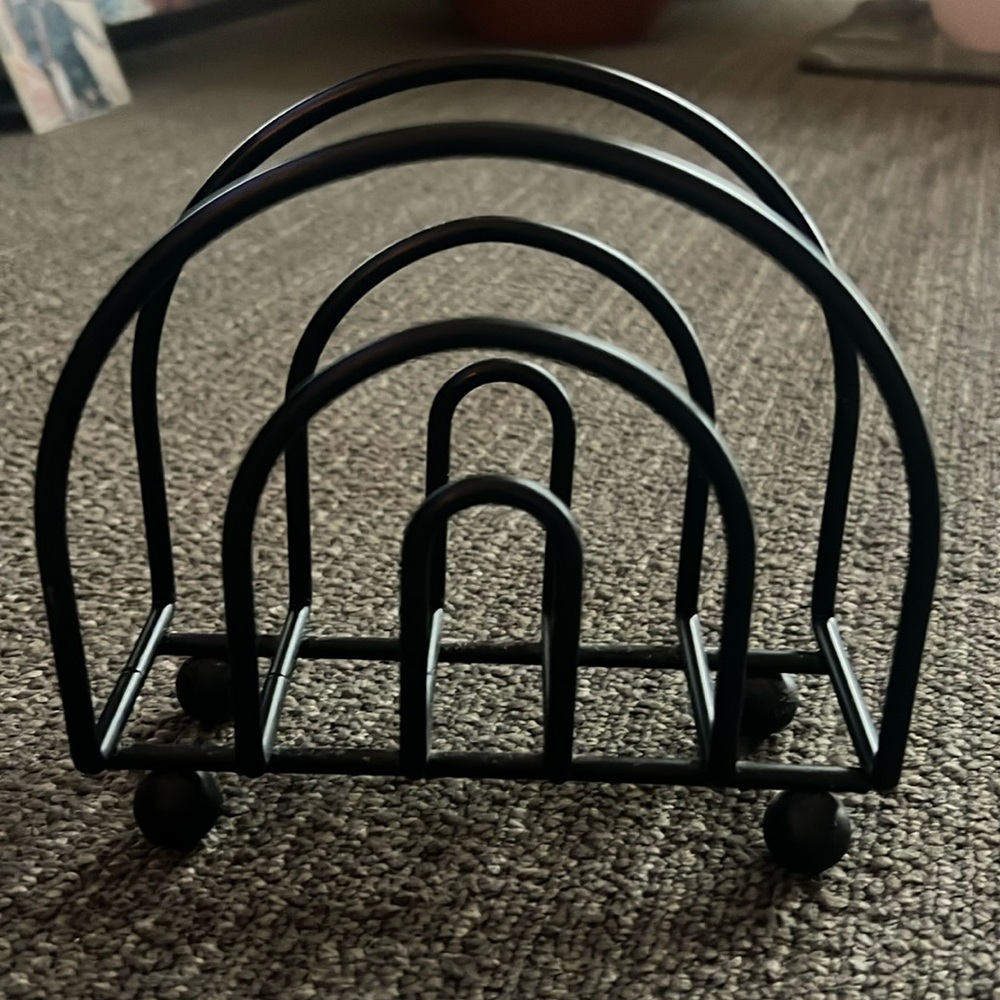 Black napkin holder dining kitchen